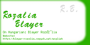 rozalia blayer business card